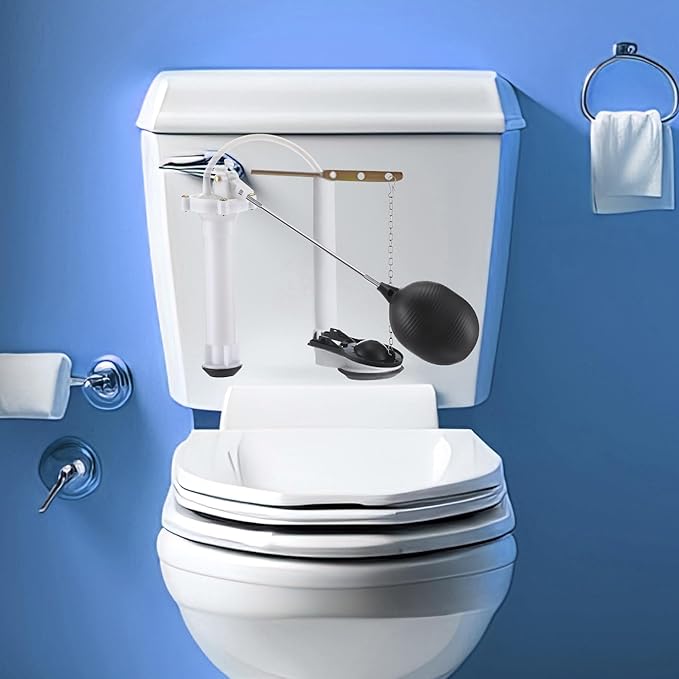 Dreyoo Universal Toilet Tank Repair Kit Compatible with Danco 80816, Toilet Repair Parts Fill Valve, Flapper, Rod, Float Replacement, Toilet Repair Kit for 8.5 Inch Tanks, Toilet Tank Flapper Replace