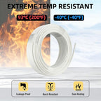 3/4 Inch-100 ft Foskan White PEX-B Pipe,Water Tubing with a Pipe Cutter,10 PCS Brass Crimp Fittings & 30 PCS Pex Clamps