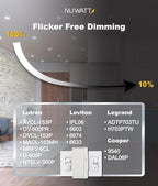 NUWATT 12 Pack 6 Inch Ultra-Thin Bronze LED Recessed Lighting, 5CCT 2700K/3000K/3500K/4000K/5000K Selectable, High Brightness 1050 Lumens, Dimmable Canless Slim Wafer Light, IC Rated, Metal J-Box, ETL