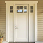 Amerdeco Front Door Lock Set with Double Cylinder Deadbolt, Exterior Entry Door Lever, Heavy Duty Entry Door Locksets for Left or Right Hand Exterior Door（Brushed Satin Nickel 2 Pack）