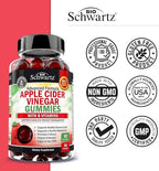 Apple Cider Vinegar Gummies for Weight Loss - ACV Gummies with The Mother for Women & Men - Energy Boost Bloat Digestive & Immune Support - Vitamin B12 B6 B 9 Folic Acid - Vegan Detox Cleanse -90Ct