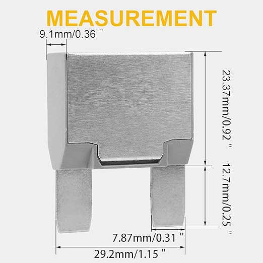 GLOSO E81 Maxi Blade Circuit Breaker 25A, T1 Auto Reset (25A - 3 Pack)