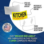 170 Circuit Breaker Decals - 100 AMP Set - Vinyl Labels for Breaker Panel Boxes - for Home or Office, Apartments and Electricians - Place on Directory, Switch or Fuse - Bright “Easy Read” Color.