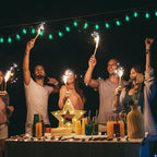 25 Pack C9 Christmas Replacement Bulbs, Green Christmas Bulbs Vintage Ceramic Incandescent Light for Indoor Outdoor Patio Xmas Party String Lights, 7W Night Light, C9/E17 Intermediate Base