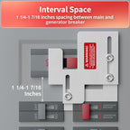 Marsflex Generator Interlock Kit for Eaton Cutler Hammer BR Series 150 and 200 Amp Breaker Panels, 1 1/4-1 7/16 Inches Spacing Between Main and Generator Breaker, Professional & Safe Interlock Kit