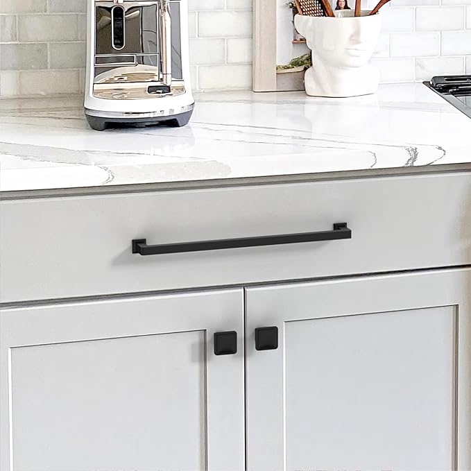 6 Pack 12.6"(320mm) Matte Black Cabinet Pulls Kitchen Cabinet Handles Drawer Pulls Cupboard Hardware for Cabinets CK0078