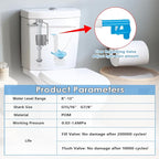 Saillong 2 Set Toilet Float Replacement Kit with 3 Inch Flapper, Universal Toilet Fill Valve Height Adjustabletoilet Tank Replacement Kit, Flush Valve Quiet and Easy to Install