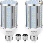 2 Pack 36W Corn LED Light Bulb Fanless,(320 Watt Equivalent) E26/E39 Medium/Large Mogul Base LED Cob Lamp 5000K Daylight 5,400LM for Outdoor Indoor Garage Warehouse Factory Workshop Street Backyard