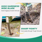 Berry&Bird Gardening Pick Axes, Stainless Steel Pickaxe Mattock Hoe with Wooden Handle, Heavy Duty Pick Axe Hand Tool for Transplanting Digging Planting Loosening Soil Camping or Prospecting