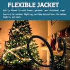 Indoor Outdoor Extension Cord 10 FT Waterproof, 16/3 Gauge Heavy Duty Black Extension Cords, 13A 1625W SJTW Extension Cord with 3 Prong Grounded Plug, Great for Tools, Lights, UL Listed, 2PK