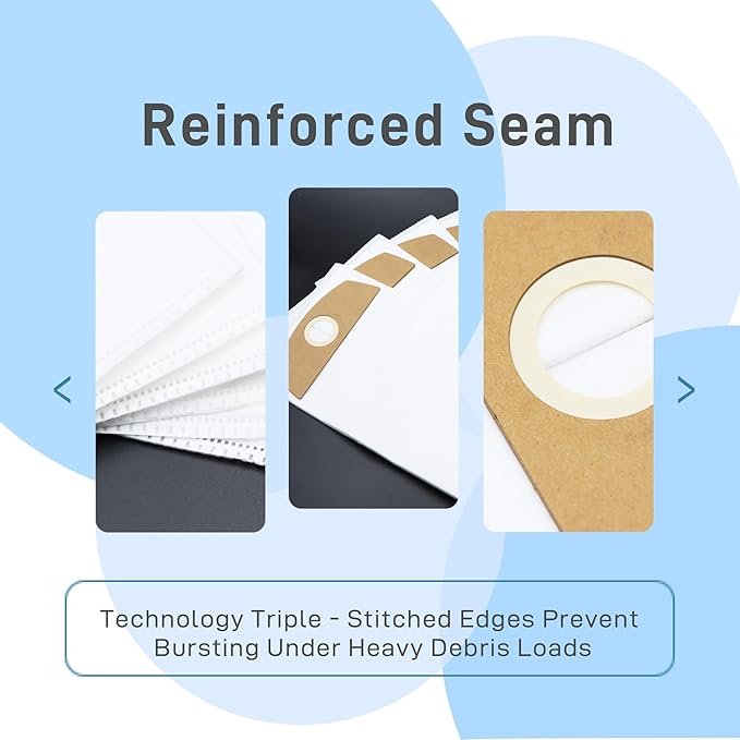 6-Pack Wet/Dry Fleece Dust Bags - Compatible with FLEX Wet/Dry Vacuum-FT522