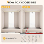 10.8FT Self Adhesive Ceiling Curtain Track No Drill, Curtain Track Ceiling/Wall Mount, Unbendable & Cuttable Track Curtain Rod for RV, Windows, Living Room, Bedroom