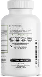 Bronson Liver Detox Advanced Detox & Cleansing Formula Supports Health Liver Function with Milk Thistle, Dandelion Root, Turmeric, Artichoke Leaf & More, Non-GMO, 360 Vegetarian Capsules