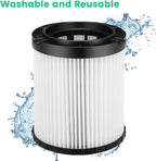 2 Pack HEPA Replacement Filters for DEWALT DC500 (DC5001H) Cordless/Corded Wet/Dry Vacuum