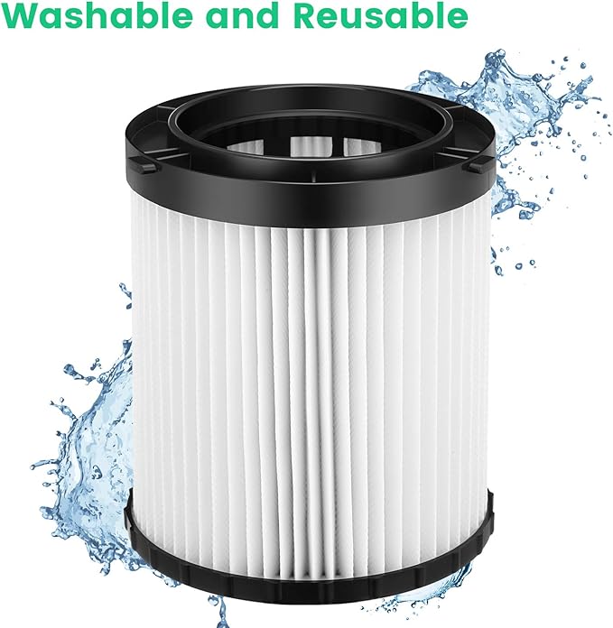2 Pack HEPA Replacement Filters for DEWALT DC500 (DC5001H) Cordless/Corded Wet/Dry Vacuum