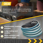 1/2 x 18 Inch Sanding Belt, 32 Pcs 120 Grit Zirconia Knife Sharpener Belts Work Sharpening for Belt Sander Knife Carving Tool Metal Working
