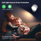 LED Wall Lights, Wall Lamp 3 Color Temperatures & Dimmable Magnetic 360° Rotation with Remote, Wall Sconces 2 Pcs with 3000mAh Rechargeable Battery, Cordless Wall Light for Reading Bedside Hallway