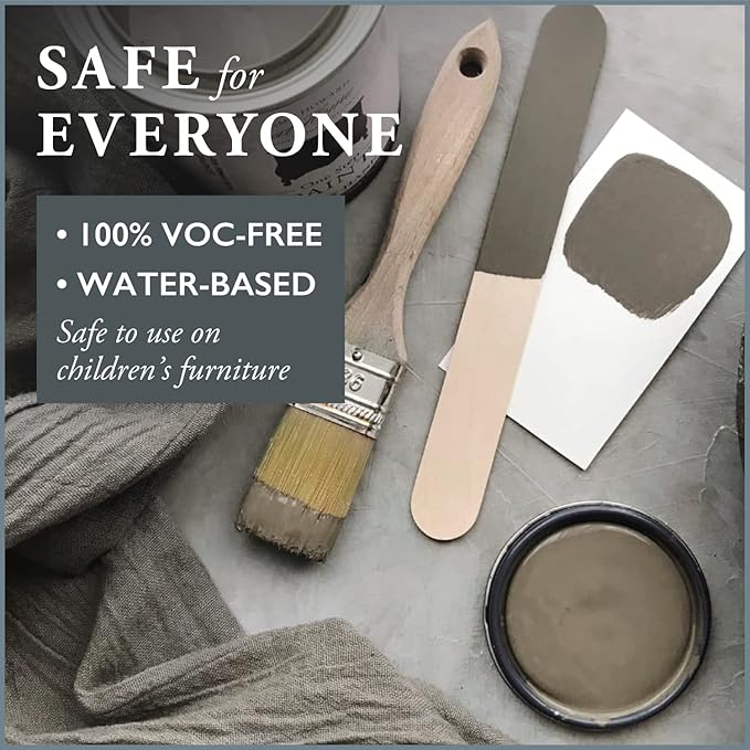 AMY HOWARD AT HOME Chalk-Based One Step Paint for Furniture, Cabinetry, Decor, Finish, and More | No Stripping, Sanding, or Priming | Dark Base | 32 Ounce | Graphite