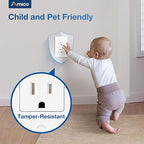 Amico Wall Outlet, 15 Amp Outlets, UL Listed, Decorator Receptacle with Wall Plate, Tamper Resistant Standard Electrical Outlet, Suitable for Home and Business - 1 Pack