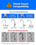 [Alkaline] Waterdrop Water Filter for Sink Faucet, Filter Life Reminder, 320 Gallon Tap Water Filter for Kitchen Sink, NSF Certified Reduces Chlorine, Faucet Mount Water Filtration System, 1 Filter