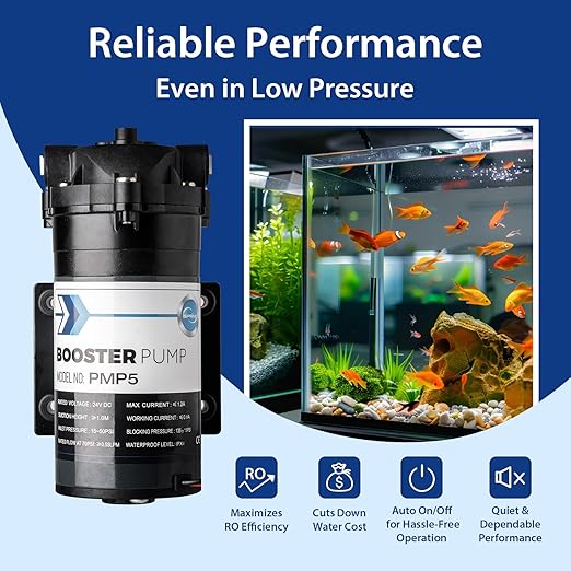 iSpring RCC1DP Tankless RO/DI System, 5 Stage De-ionization Reverse Osmosis Water Filter, High Performing 150 GPD Tankless RO Water System for Aquarium with DI Water Filter & Pump