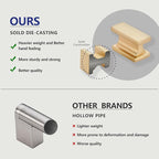 10 Pack Kitchen Cabinet Knobs, Brushed Gold Dresser Drawer Knobs and Pulls for Bathroom Cabinets