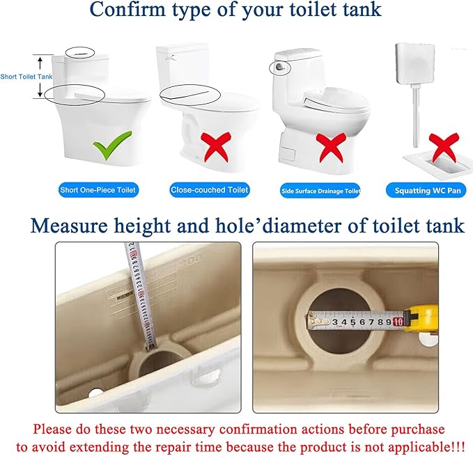 2-inch Toilet Flush Valves Assembly Compatible with Water Ridge One Piece Toilets Fits for TOTO THU338N Dual Flush Drain Valve Repair Part Replacement