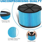 VF3500 Filter Replacement for Ridgid 4 Gallon Shop Vaccum, 26643 Fine Dust Filter for 3/4/4.5 Gallon Wet Dry Portable Vacuums, Replaces WD40700, WD30500-4 Pack