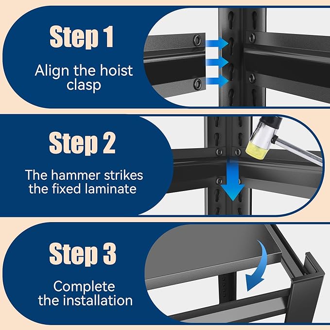 Garage Shelving, 2000LBS Garage Shelving Heavy Duty, Adjustable and Detachable Metal Storage Shelves with Fences, Easy Assembly, Shelves for Warehouse,Basement (32" W*15.7" D*63" H)