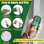 6 Pack Clear Silicone Sealant Caulk, 10.1 oz 100% Waterproof Silicone Sealant Adhesive Clear Caulk Tool for RV Marine Home Window Roof Door Kitchen Bathroom Bathtub Shower Auto Leakproof Seal