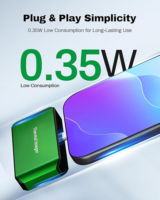 M256 Thermal Camera, 512x384 TISR Resolution Thermal Imager, 256x192 IR Resolution, -4°F~842°F Temp Range, Thermal Imaging Camera for Android Smartphones and PC(Green)