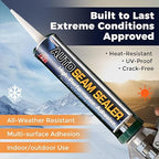 [Black] Seam Sealer Automotive-Professional Grade High Strength Waterproof Adhesive for Auto Body Repair, Rust & Leak Prevention-Quick Paintable Sealant for Metal, Plastic -10.5Oz (2Pack)