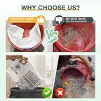 8PCS 10-14 Gallon Vacuum Bags for Shop Vac Bags, Disposable Wet Dry Vaccum Collection Bags Replace Part Type I #90672 9067200, Type F #90662 9066200 9066233, VF2005 (White)