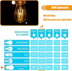 LED Light Bulbs 40 Watt Equivalent, 2700K Soft Warm Light Bulbs, 4W LED ST19 Edison Bulbs, 450LM, E26 Medium Base, High CRI 90+, Not Dimmable, Pack of 12