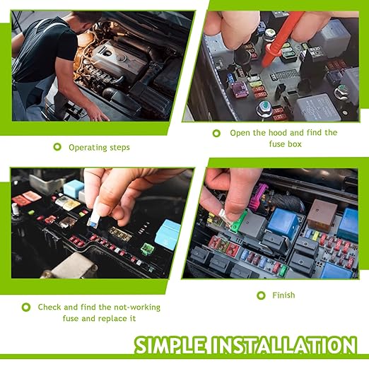 15A DC 12V-14V Auto Reset Circuit Breaker ATC/ATO Low Profile T1 Mini Blade Fuses Breakers for Car Trucks Marine Boat RV Solar and More,2 Pack