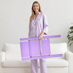 3 Step Lightweight Folding Ladder for Home, 330lbs Aluminum Step Ladder Anti-Slip for Kitchen, Step Stool Foldable Adults for Closet, 330lbs - Purple