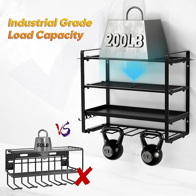 Power Tool Organizer Wall Mount, Heavy Duty Drill Holder, Garage Tool Organizer and Storage, Suitable Tool Rack for Tool Room, Workshop, Garage, Utility Storage Rack for Cordless Drill