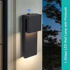 Dusk to Dawn Outdoor Wall Lights 2 Packs,Modern Minimalist Outdoor Fixture Wall Mount,Anti-Rust Sturdy & Sleek Outside Lights for House Porch Garage Patio,3000K 17W Integrated LED