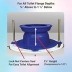 One N Done Toilet Flange Repair Kit – Complete Toilet Wax Ring Replacement Kit – Durable Waxless Toilet Ring – Includes Toilet Flange Bolts and nuts,washers - Toilet Flange Extension Kit (1 Pack)