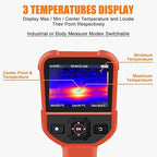 BTMETER Thermal Imaging Camera Gun, Infrared Temperature Imager 300,000 Pixels with 220 x 160 IR Resolution 6G Image Storage Measure Temp -4°F~626°F