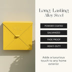 NACH Mailboxes for Outside Wall Mount, 10 x 10 x 4 inch, Yellow Mail Boxes for House Outside, Waterproof Mailboxes for Outside - Chicago Style Mail Box