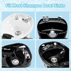 ZILAMPU Salon Shampoo Bowl Sink Faucet Vacuum Breaker Replacement Kit Hair Salon Waterproof Faucet with Shampoo Bowl Hose and Sprayer Replacement Parts for Shampoo Bed Basin for Backwash Barber Chair
