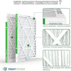 24x24x1 Air Filter 4 Pack, MERV 8 Pleated Dust Defense Air Filters Replacement Air Conditioner HVAC AC Furnace Filter, Durable and Lightweight