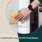 TOPGREENER Kalide Dimmer Light Switch, LED Dimmer Switch, Full Range Dimming, Single Pole/3-Way, 120VAC, 60Hz, 300W LED/CFL, Neutral Wire Not Required, Gold, 1 Pack,Wall Plate Included