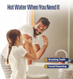 Westinghouse Electric Mini Tank Water Heater - 2.5 Gallon Point of Use Instant Hot Water 120V 1440W - Small Hot Water, Under Sink - Wall or Floor Mounted, Easy to Install, UL Listed