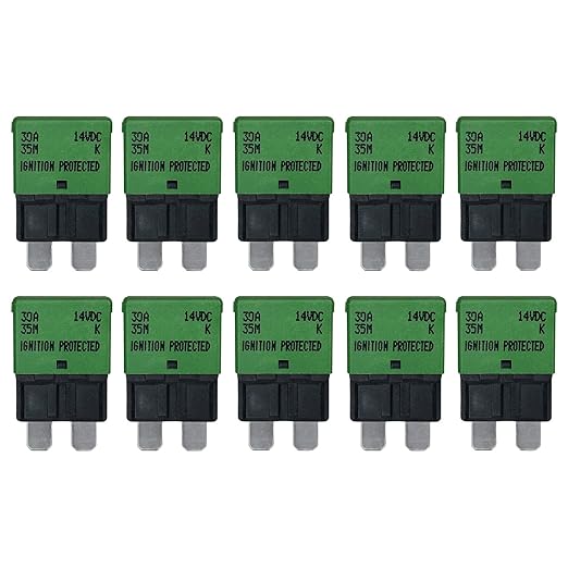 Auto Reset ATC/ATO 30 Amp Circuit Breaker Fuse for Automotive Marine RV Car Truck Audio Battery Protection Automatic Reset | Low Profile (30A, 10 Pack)