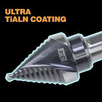 M35 HSS 3/4 Inch Step Drill Bit, Single Size Unibit with Double Spiral Flutes for Drilling Small Holes on Stainless Steel, Metal, Wood, Plastic