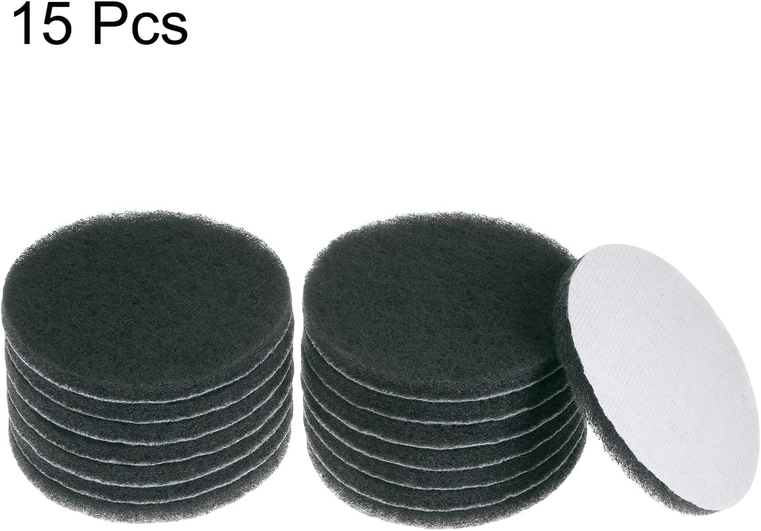 HARFINGTON 15pcs Drill Power Brush 5 inch Tile Scrubber Scouring Pads 1500 Grit for Bathroom Kitchen Household Cleaning