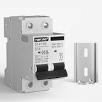 DC Circuit Breaker 32 Amp Solar Panel Disconnect Switch 12V-500V 2 Poles Miniature Solar Circuit Breaker for Outdoor PV Homes Battery, AC 110V DIN Rail MCB