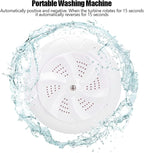 Mini Portable Household Washing Machine Ultrasound Turbo Washer Laundry for Travel (White)